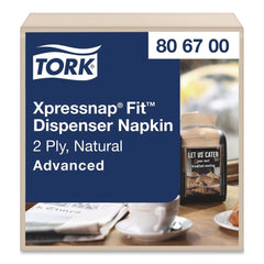 Tork Xpressnap 6.5 in. x 8.4 in. 2-Ply Interfold Dispenser Napkins - Natural (6/Carton)