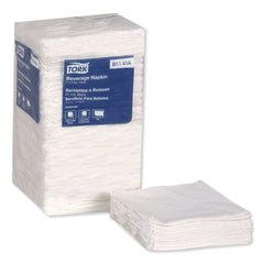Tork 1 Ply 9.13 in. x 9.13 in. Universal Beverage Napkins - White (4000/Carton)
