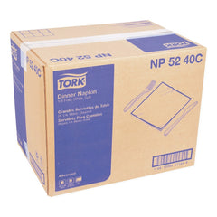 Tork 2-Ply 15 in. x 16.25 in. Advanced Dinner Napkins - White (8/Carton)