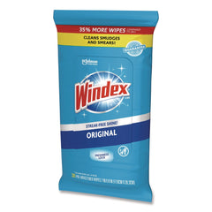Windex 7 in. x 8 in. Cloth Glass and Surface Wet Wipe - Unscented White