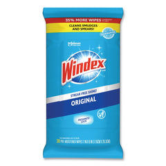 Windex 7 in. x 8 in. Cloth Glass and Surface Wet Wipe - Unscented White