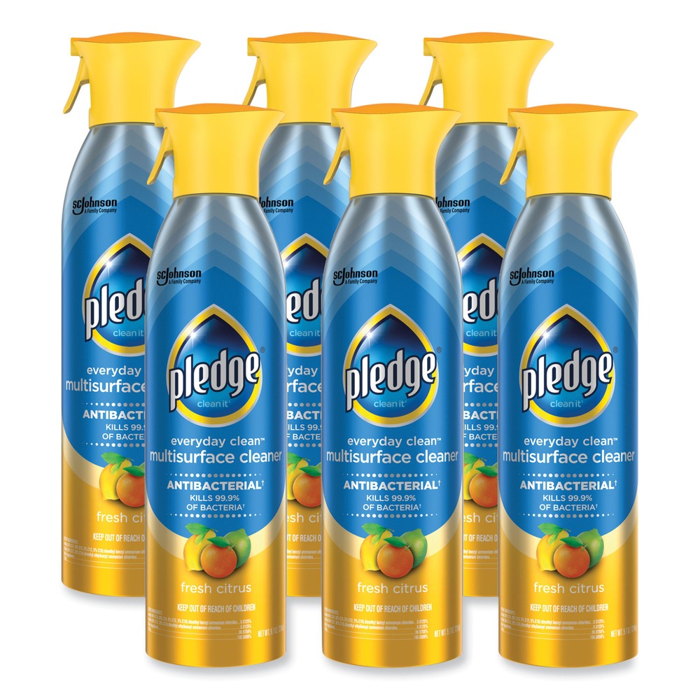 Pledge 307951 9.7-Ounce Multi-Surface Antibacterial Everyday Cleaner Spray (6/Carton)