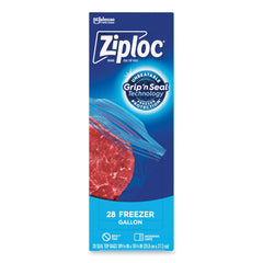 Ziploc 1 Gallon 2.7 mil. 9.6 in. x 12.1 in. Zipper Freezer Bags - Clear (28 Bags/Box, 9 Boxes/Carton)