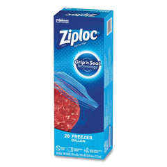 Ziploc 1 Gallon 2.7 mil. 9.6 in. x 12.1 in. Zipper Freezer Bags - Clear (28 Bags/Box, 9 Boxes/Carton)