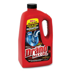 Drano 80 oz. Bottle Max Gel Clog Remover - Bleach Scent (6/Carton)