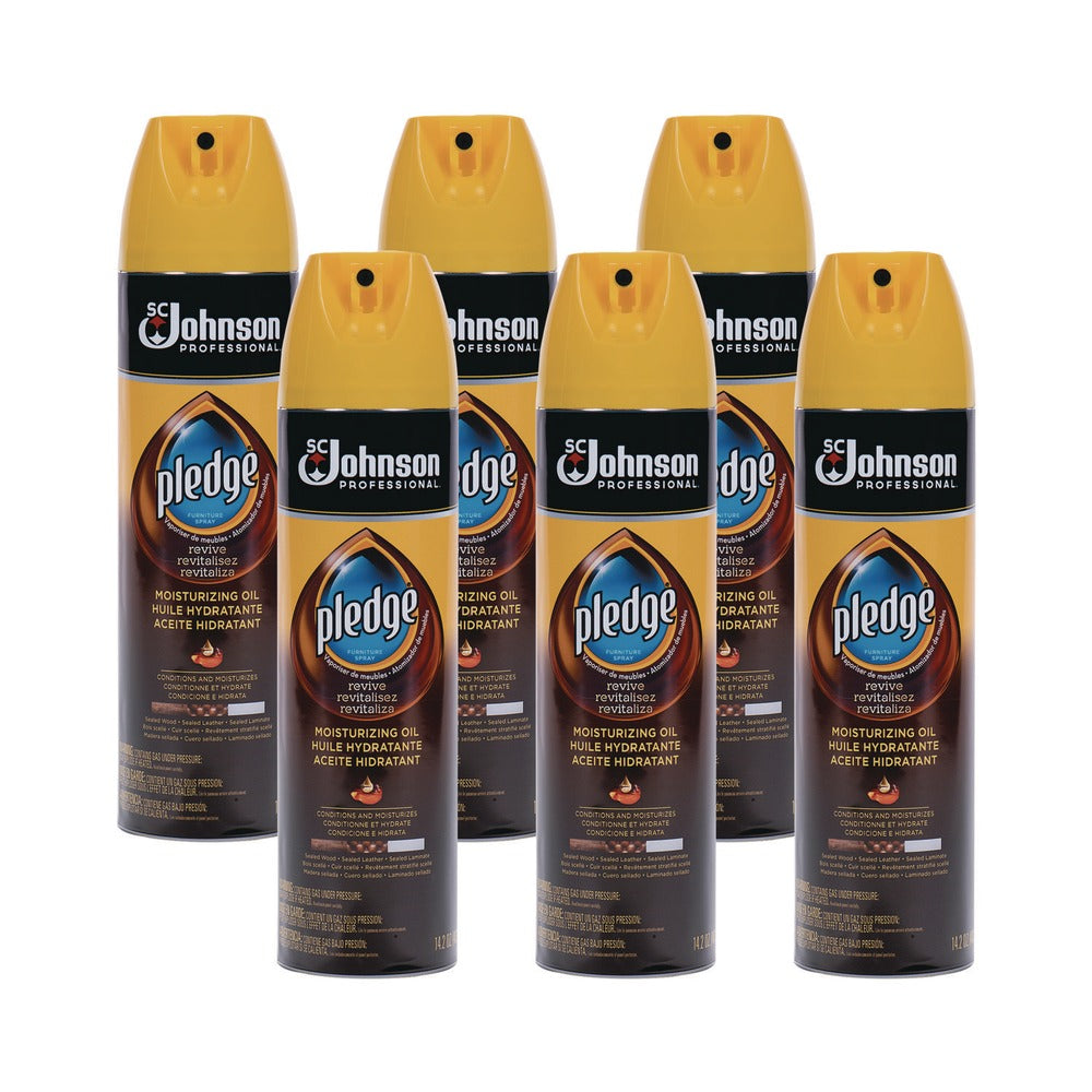 Pledge 14.2 oz. Can Revive Moisturizing Oil Furniture Polish (6/Carton)