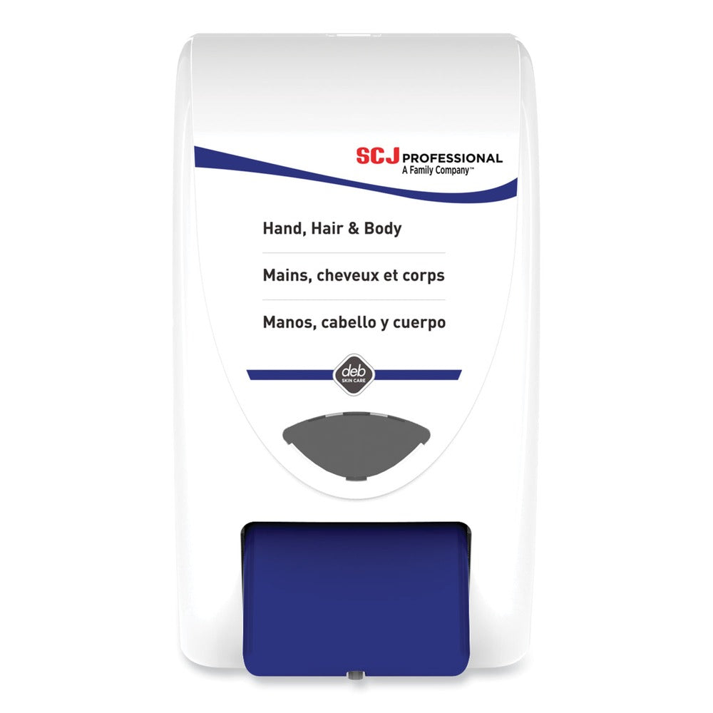 SC Johnson 6.4 in. x 5.7 in. x 11.5 in. 2 L Cleanse Hand, Hair and Body Dispenser - White/Blue (8/Carton)