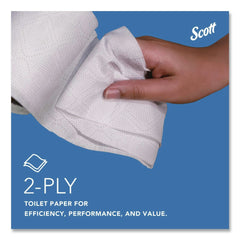 Scott 2-Ply Septic Safe Essential Standard Roll Bathroom Tissue for Business - White (550/Roll)