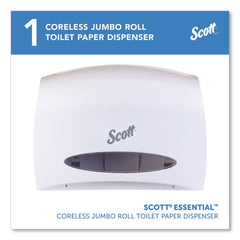 Scott 14.25 in. x 6 in. x 9.75 in. Essential Coreless Jumbo Roll Tissue Dispenser - White