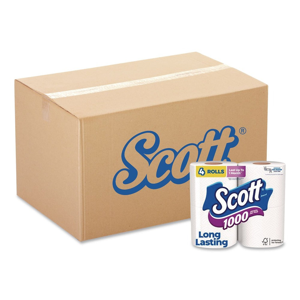 Scott 1-Ply Septic Safe Bathroom Tissue - White (12/Carton)