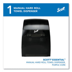 Scott Essential 13.06 in. x 11 in. x 16.94 in. Manual Hard Roll Towel Dispenser - Black (1/Carton)