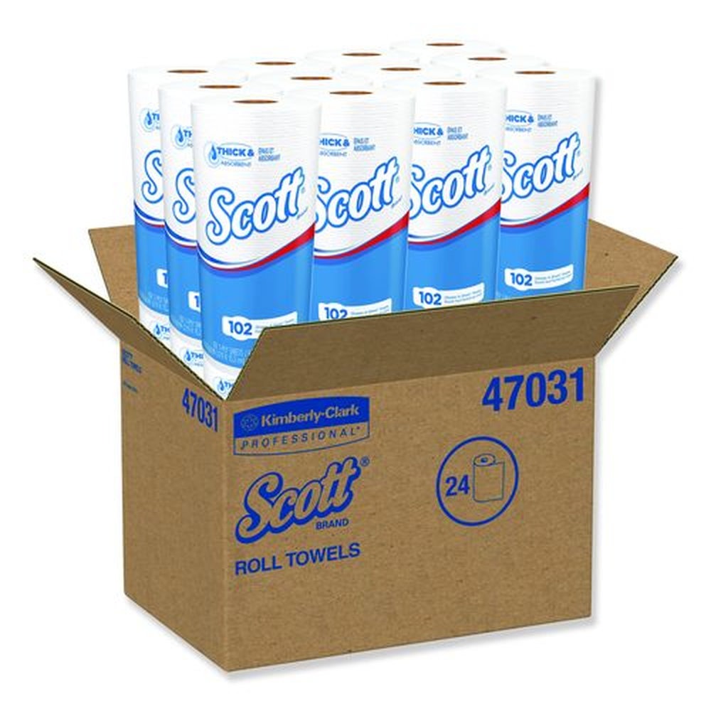 Scott Choose-A-Sheet 1-Ply 4.8 in. x 11 in. Mega Kitchen Roll Paper Towels - White (24/Carton)