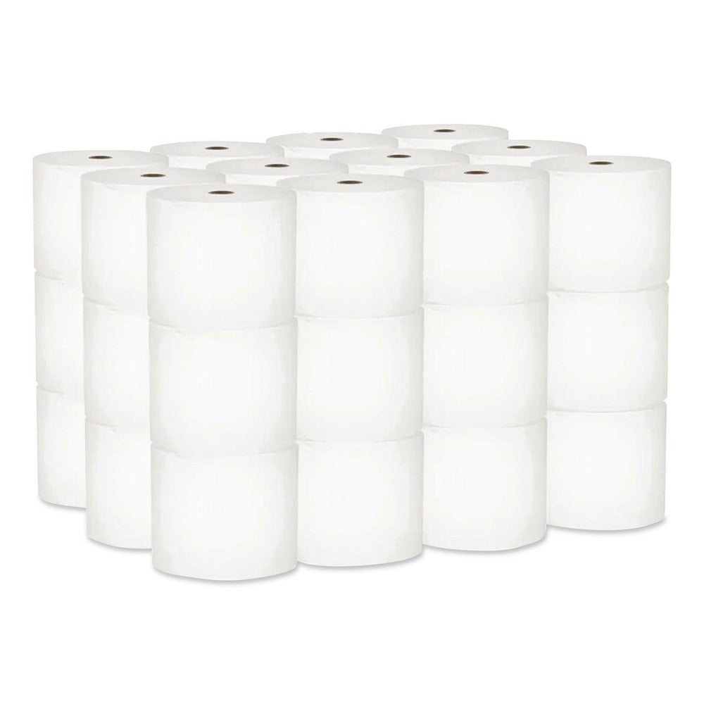 Scott Essential 1-Ply Small Core High-Capacity Standard Roll Toilet Paper - White (36/Carton)