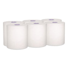 Scott 58423 8 in. x 700 ft. 1-Ply 100 Percent Recycled Hard Roll Paper Towels - White (6/Carton)