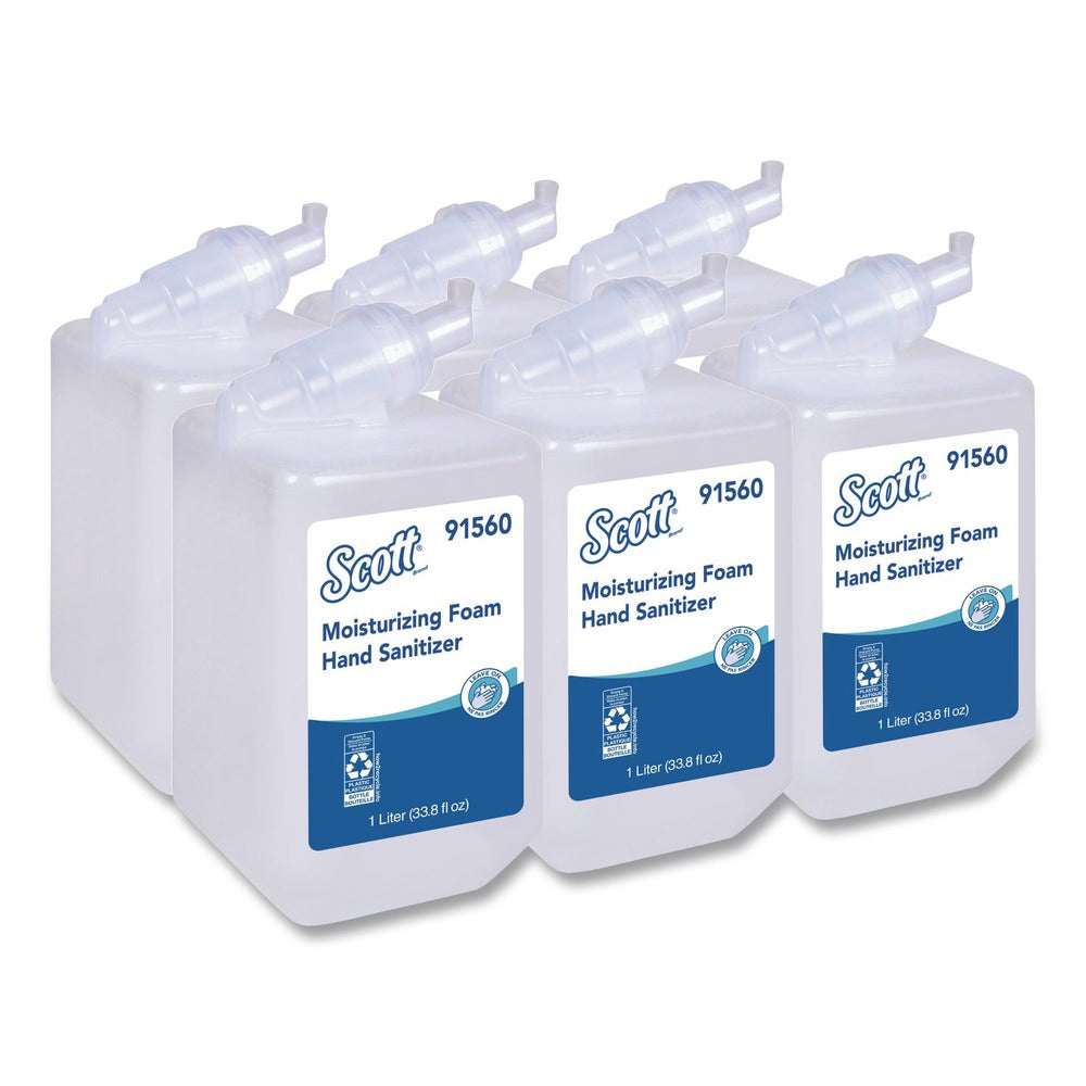 Scott 91560 1000ml Pro Moisturizing Foam Hand Sanitizer Refill - Fruity Cucumber Scent (6/Carton)