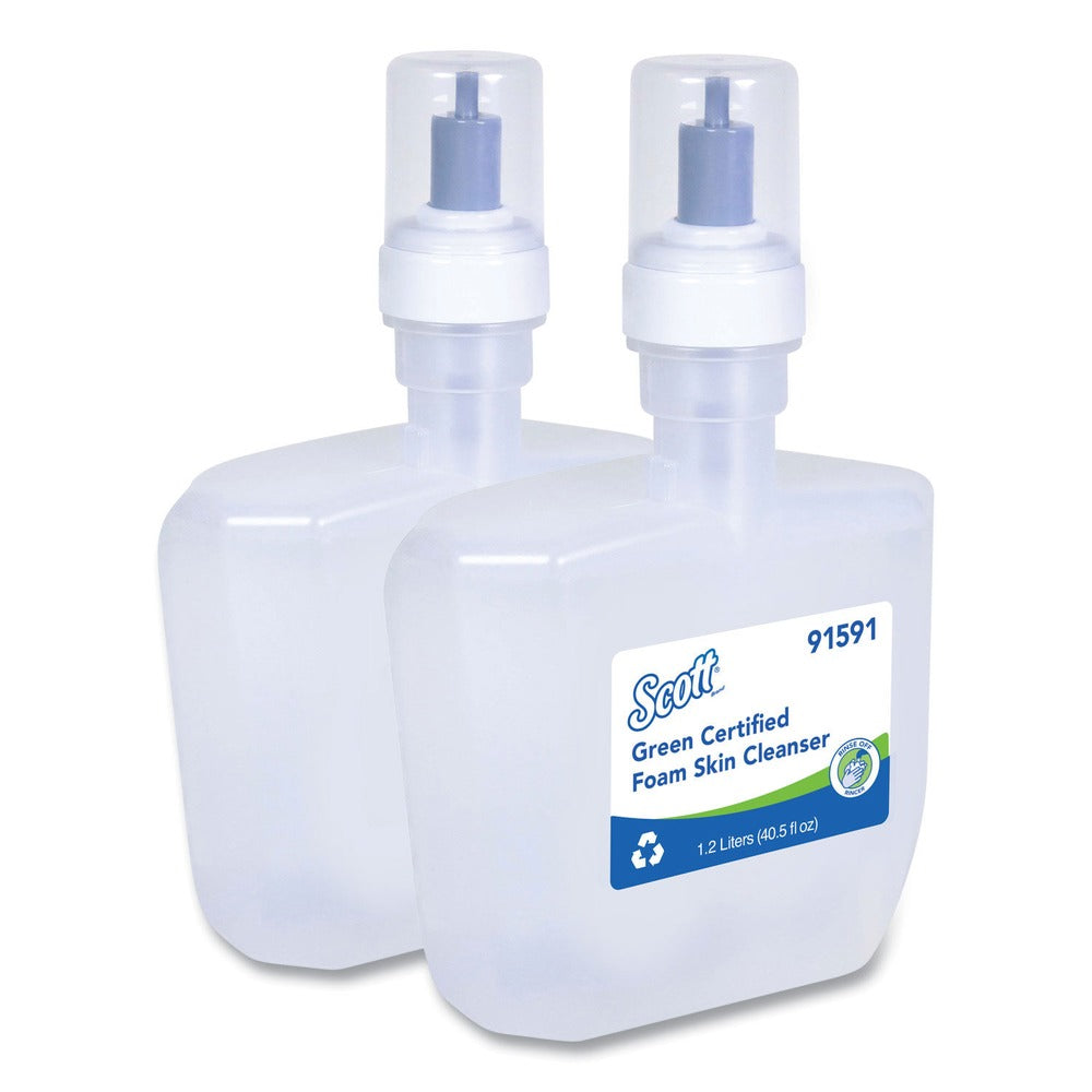 Scott 1200 ml Essential Green Certified Unscented Foam Skin Cleanser (2/Carton)