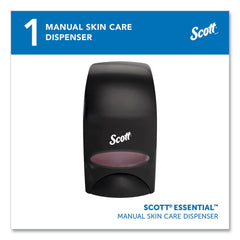 Scott 5 in. x 5.25 in. x 8.38 in. 1000 mL Essential Manual Skin Care Dispenser - Black