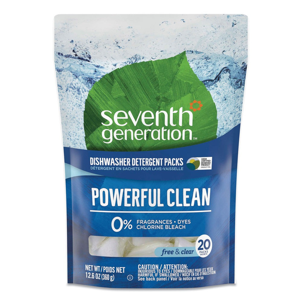 Seventh Generation Natural Automatic Dishwasher Detergent Packs - Free and Clear