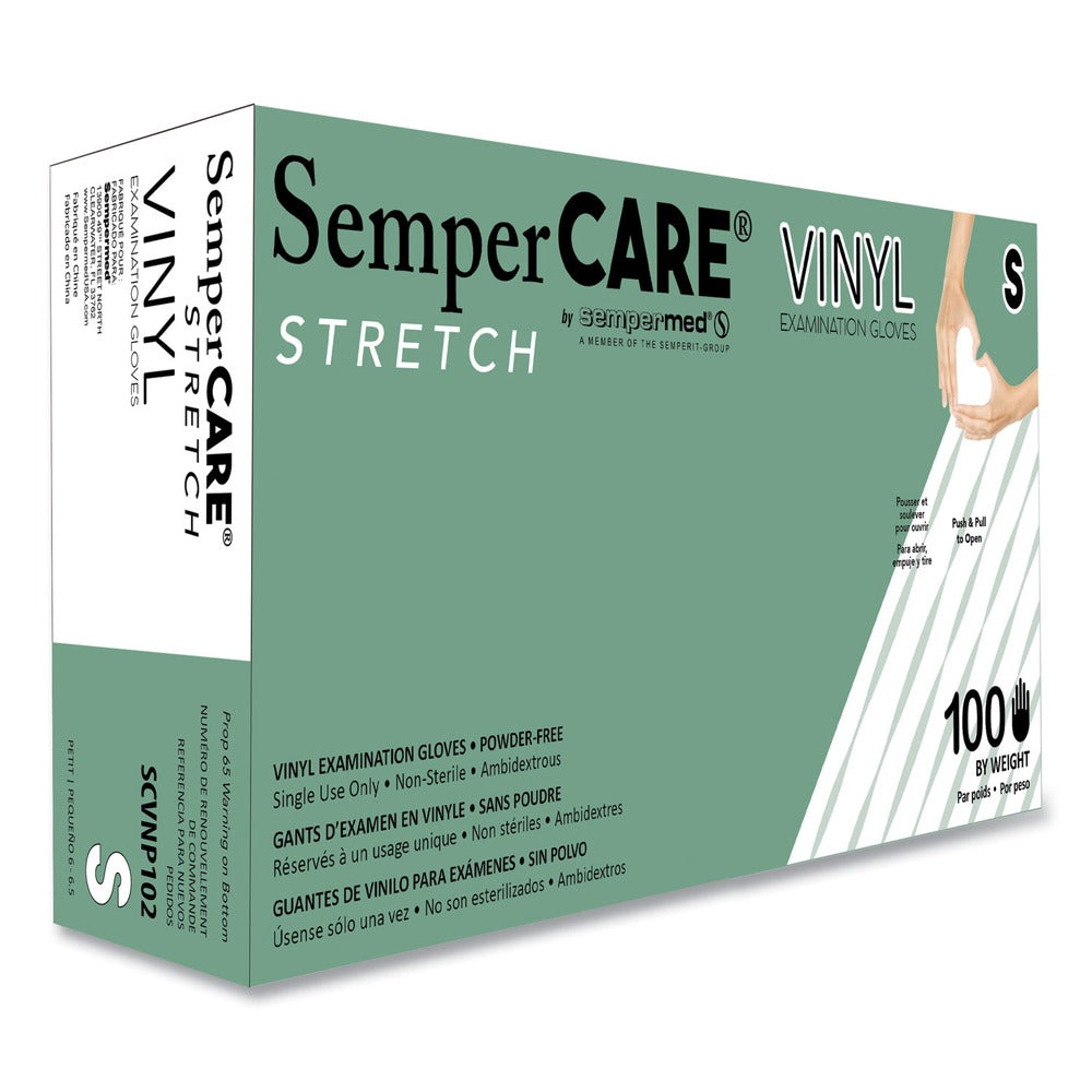 SemperCare Stretch Vinyl Examination Gloves (1000/Carton)