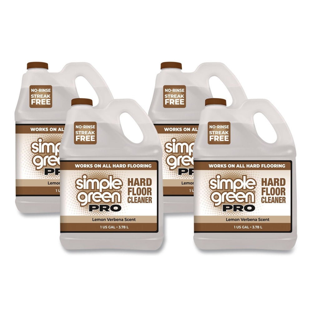 Simple Green 1 Gallon Pro Hard Floor Cleaner - Lemon Verbena (4/Carton)