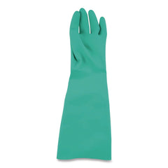 San Jamar 21 in. Long Nitrile Dishwashing Gloves - Large/Green (1-Pair)