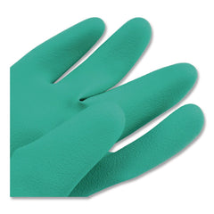 San Jamar 21 in. Long Nitrile Dishwashing Gloves - Large/Green (1-Pair)