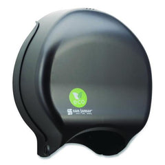 San Jamar 16.75 in. x 5.25 in. x 12.25 in. Ecological Green Tissue Dispenser - Black