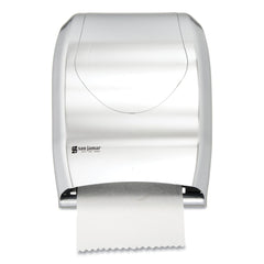 San Jamar Tear-N-Dry 16.75 in. x 10 in. x 12.5 in. Touchless Roll Towel Dispenser - Silver