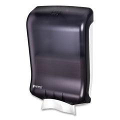 San Jamar 11.75 in. x 6.25 in. x 18 in. Ultrafold Multifold/C-Fold Classic Towel Dispenser - Black Pearl