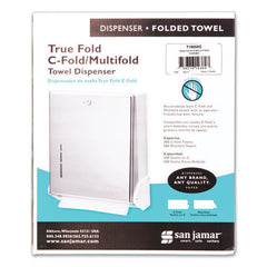San Jamar 11.63 in. x 5 in. x 14.5 in. True Fold C-Fold/Multifold Paper Towel Dispenser - Chrome
