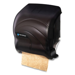 San Jamar 12.5 in. x 8.5 in. x 12.75 in. Oceans Element Lever Roll Towel Dispenser - Black Pearl