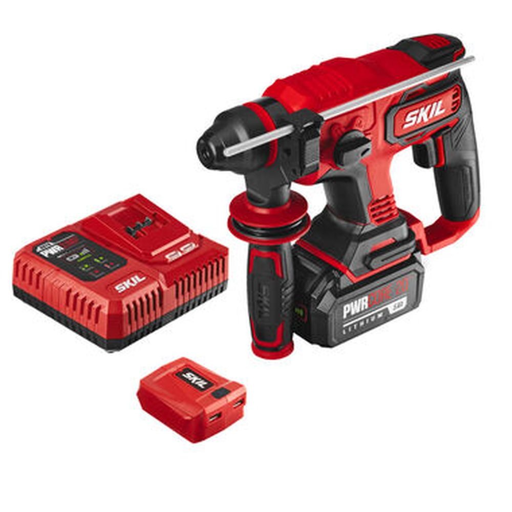 Skil 20V PWRCORE 20 Brushless Lithium-Ion 7/8 in. Cordless Rotary Hammer Kit (5 Ah)