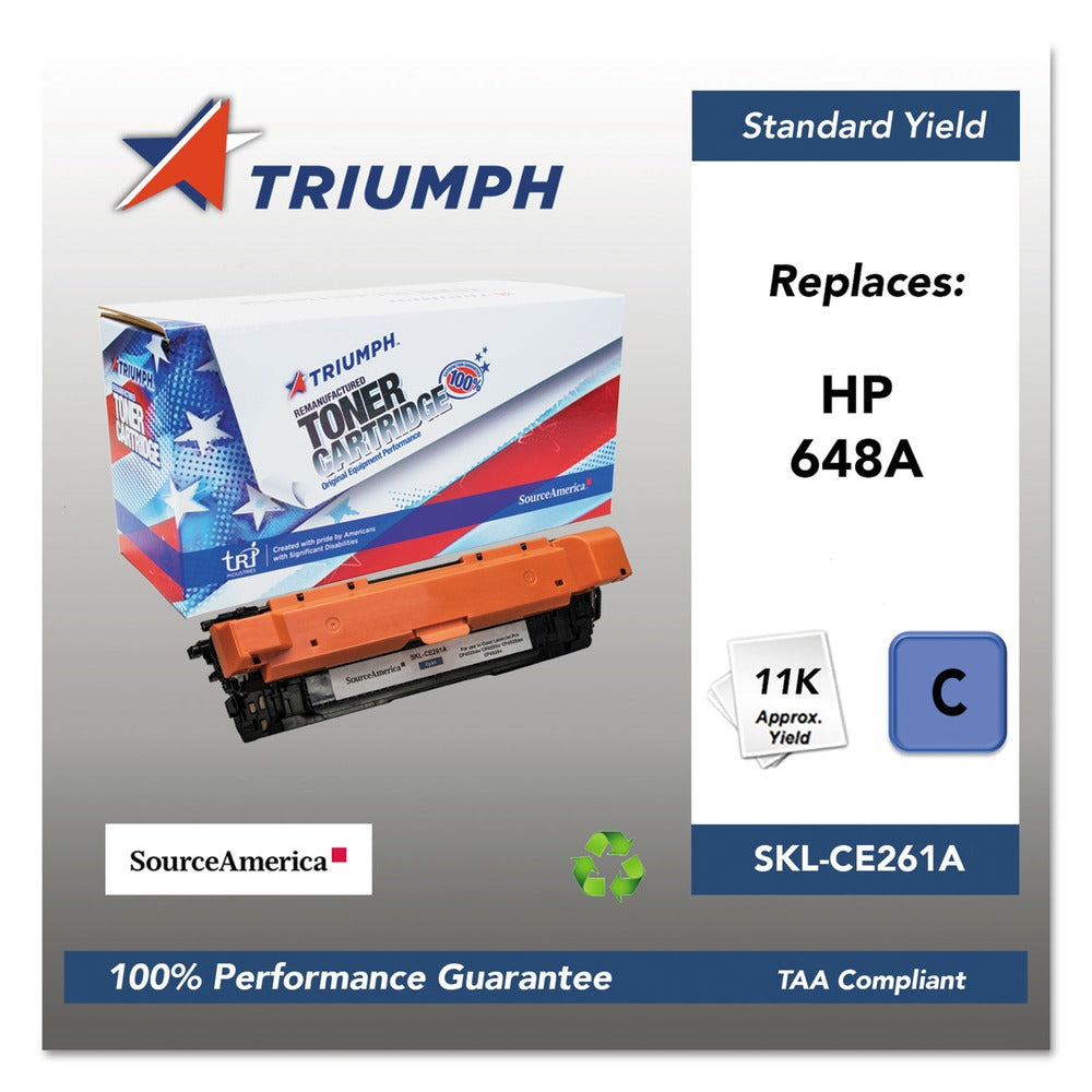 Triumph 751000NSH1115 CE261A (648A) 11,000 Page-Yield Remanufactured Toner - Cyan