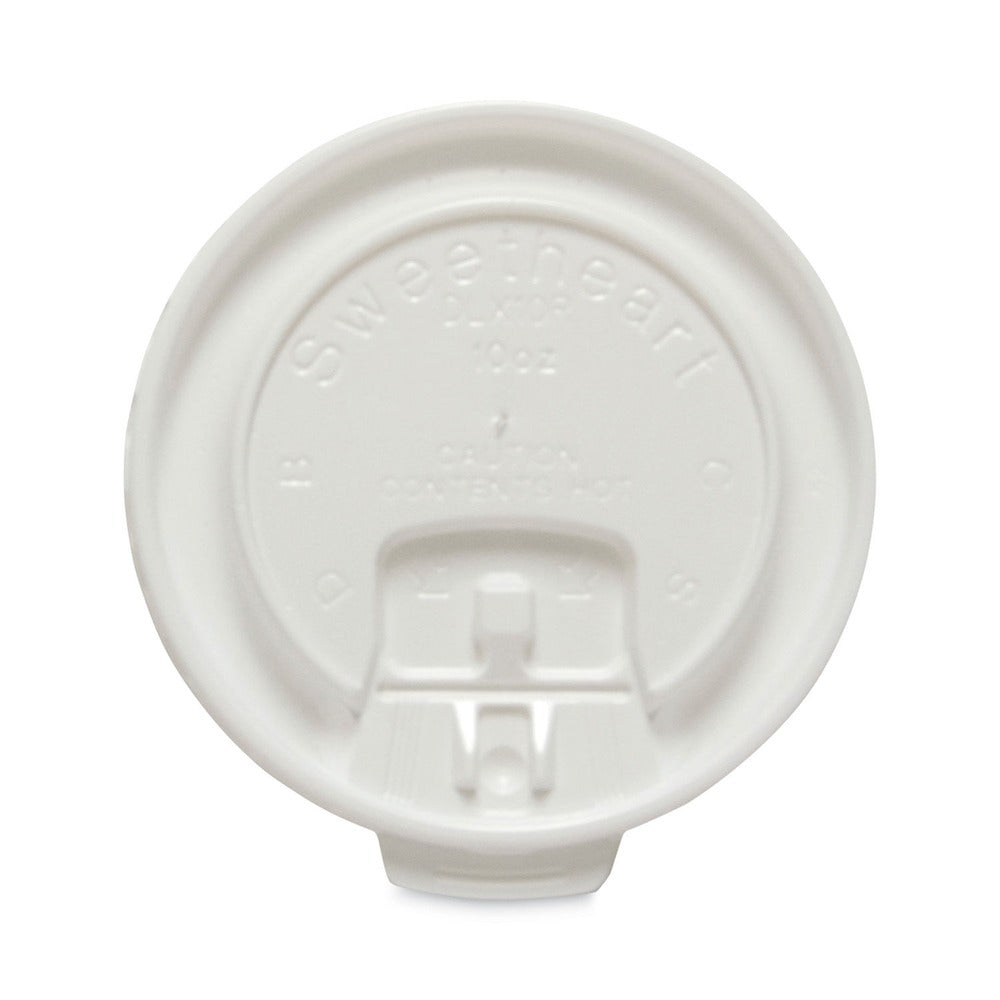 SOLO Lift Back and Lock Tab Cup Lids For 10 oz. Trophy Foam Cups - White (2000/Carton)