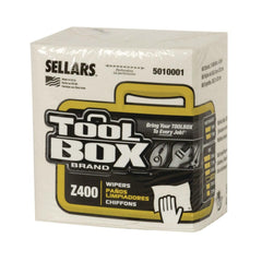 Sellars 1-Ply 11.87 x 13 Z400 Quarterfold Wipers - White (12/Carton)