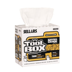 Sellars 1-Ply 8.27 x 16.5 TOOLBOX WaterWeave T600 Wipers - White (10/Carton)