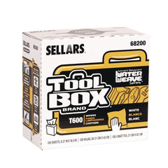 Sellars 1-Ply 8.27 x 16.5 TOOLBOX WaterWeave T600 Wipers - White (10/Carton)