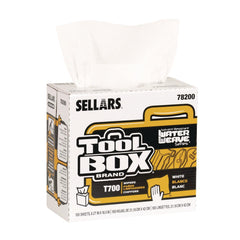 Sellars 1-Ply 8.27 x 16.5 TOOLBOX WaterWeave T700 Wipers - White (8/Carton)