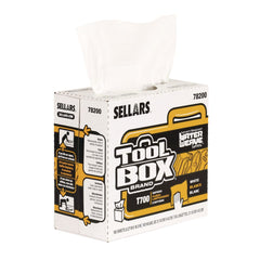 Sellars 1-Ply 8.27 x 16.5 TOOLBOX WaterWeave T700 Wipers - White (8/Carton)