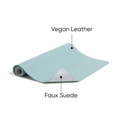 Smead 23.6 in. x 13.7 in. Vegan Leather Desk Pads - Light Blue