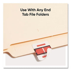 Smead 1 in. x 1.25 in. I Color-Coded End Tab Filing Labels - White (500/Roll)