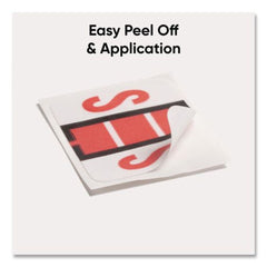 Smead 1 in. x 1.25 in. S Color-Coded End Tab Filing Labels - White (1-Roll)
