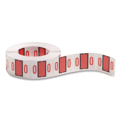 Smead 1 x 1.25 Numerical End Tab File Folder 0 Labels - White (1-Roll)