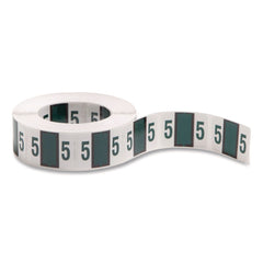 Smead 1 in. x 1.25 in. 5 Numerical End Tab File Folder Labels - White (1-Roll)