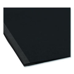 Smead 8.5 x 11 2 in. Capacity Two-Piece Prong Fastener Premium Pressboard Report Cover - Black/Black