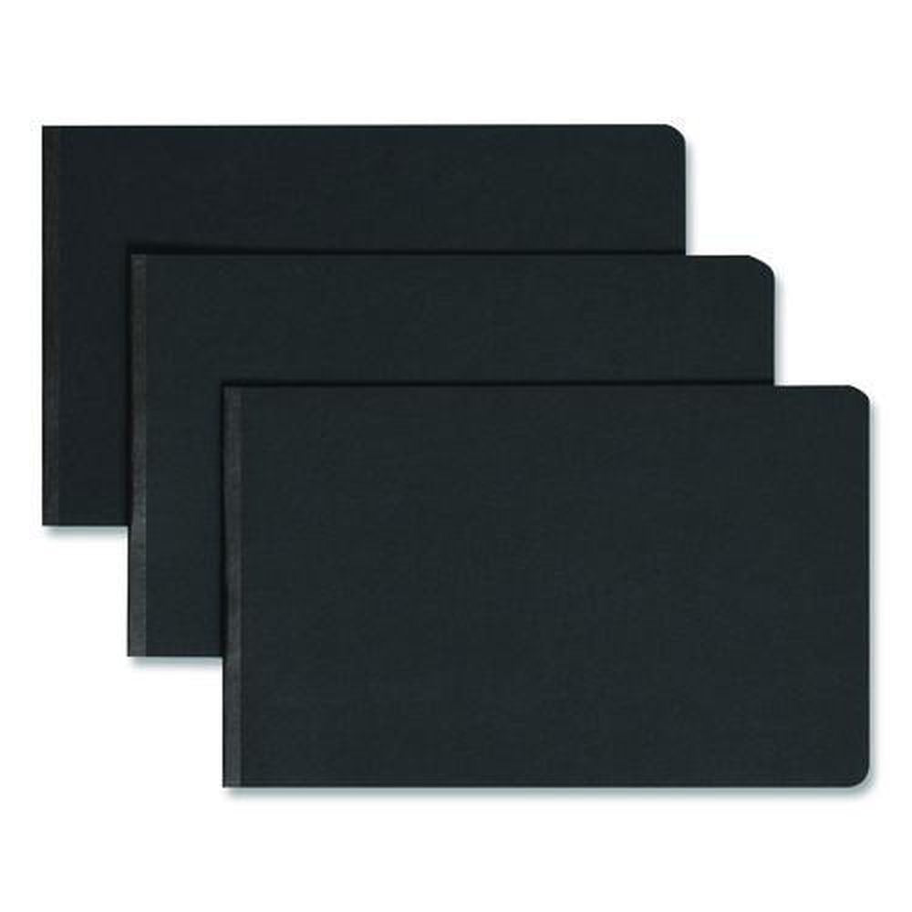 Smead 8.5 in. x 14 in. 3 in. Capacity Two-Piece Prong Fastener Premium Pressboard Report Cover - Black