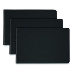 Smead 11 x 17 3 in. Capacity Two-Piece Prong Fastener Premium Pressboard Report Cover - Black/Black
