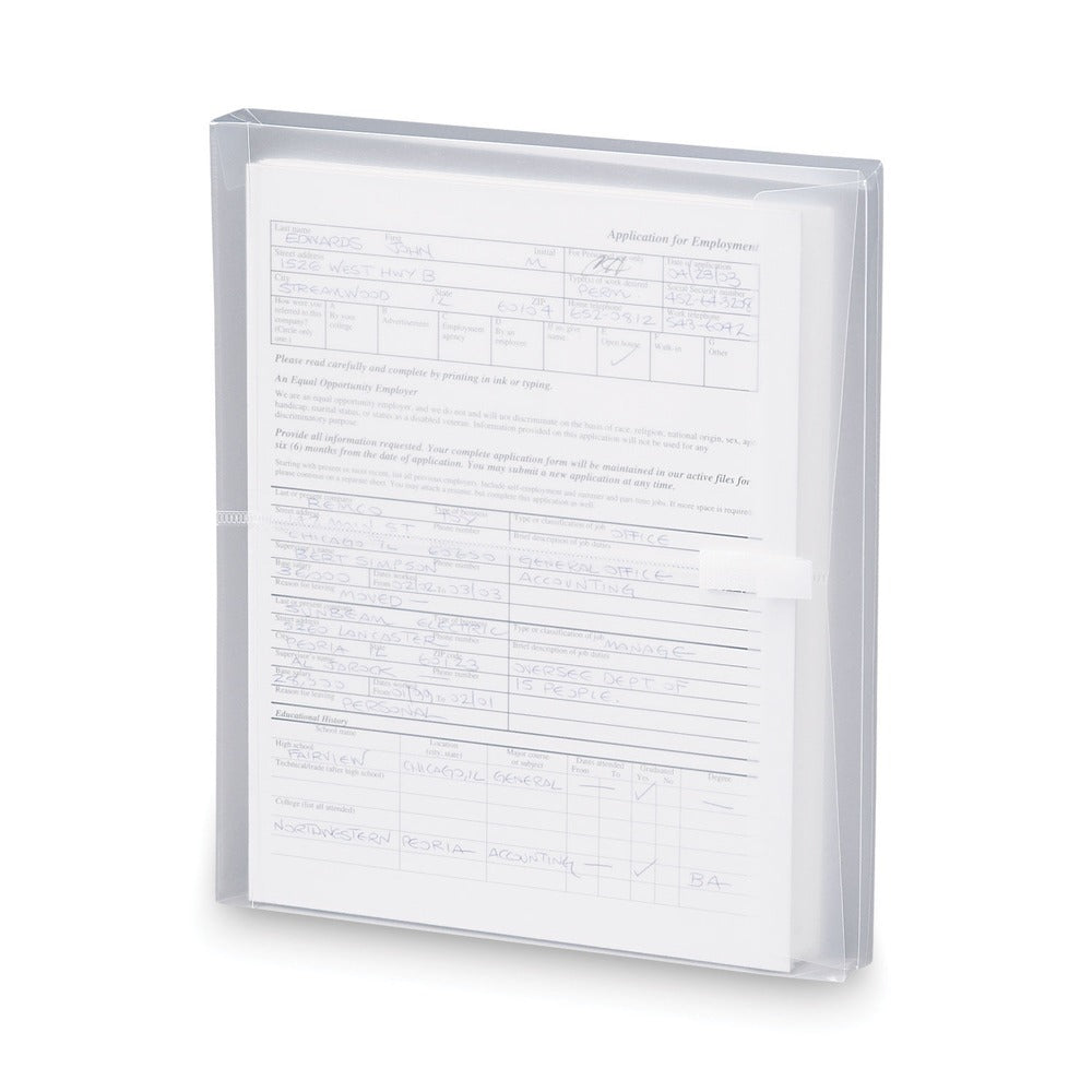 Smead 1-1/4 in. Expansion Jacket Poly Side-Load Envelopes - Letter, Clear (5/Pack)