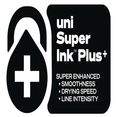 uni-ball 207 Plusplus 0.7 mm Retractable Gel Pen - Black Ink/White Barrel/Medium (4/Pack)