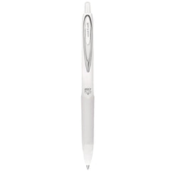 uni-ball 207 Plusplus 0.7 mm Retractable Gel Pen - Black Ink/White Barrel/Medium (4/Pack)